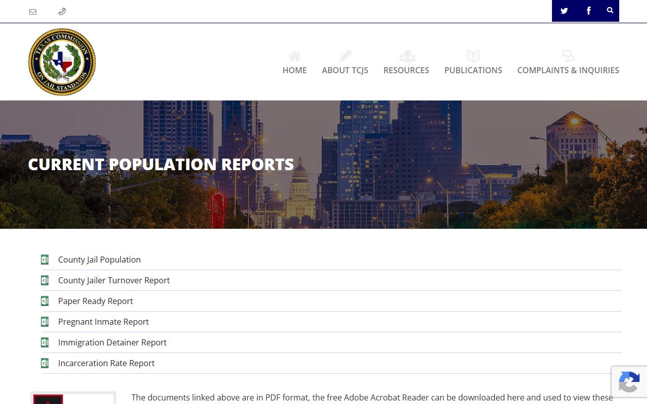 Caldwell County inmate population TCJS population reports page